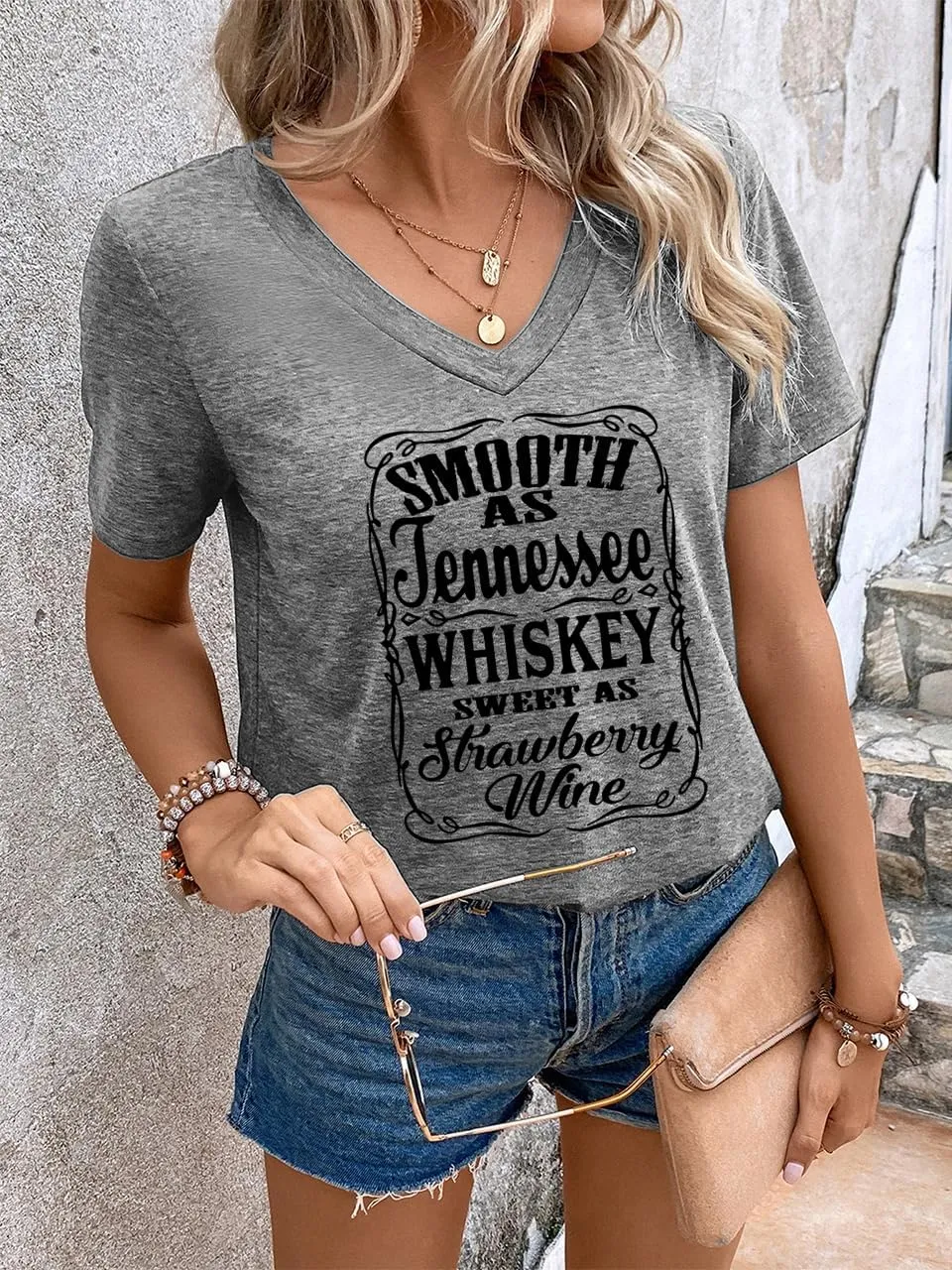 Women Summer Beach Tops Trees Print V Neck Short Sleeve Coconut Tree T Shirt Funny Graphic Tees
