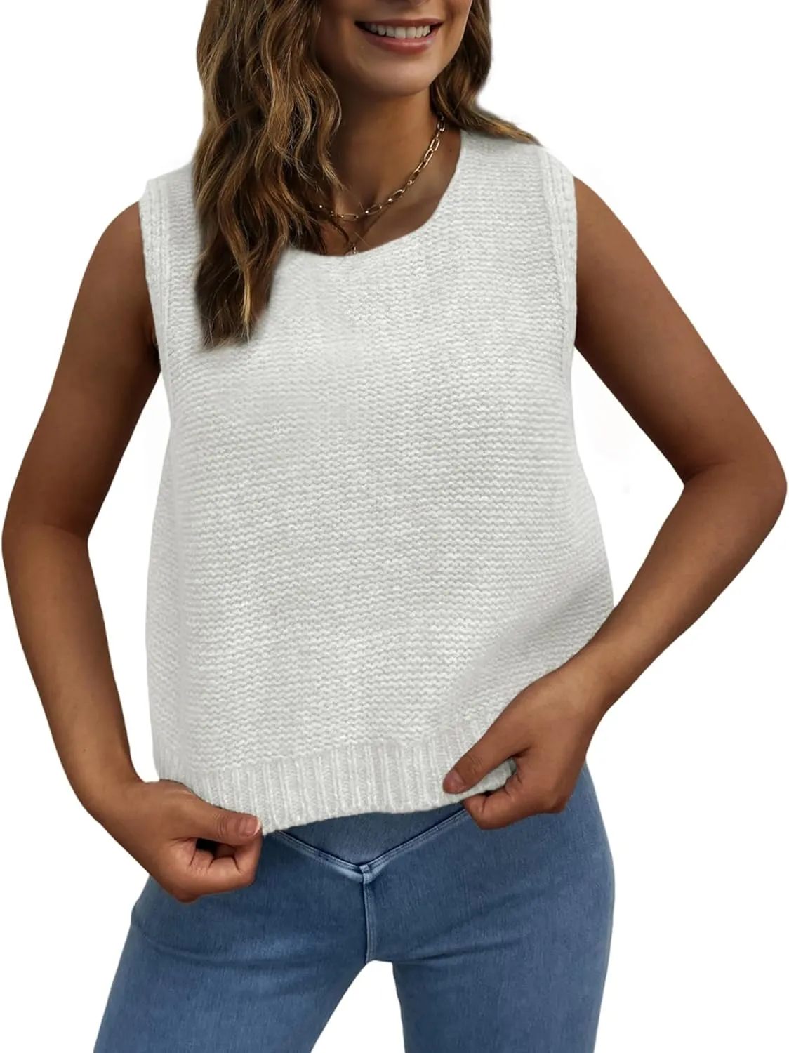 Women Y2k Bow Tie Sweater Vest Top Back Split Sleeveless Crochet Short Sweater Shirt Casual Knit Cardigan Tank Tops
