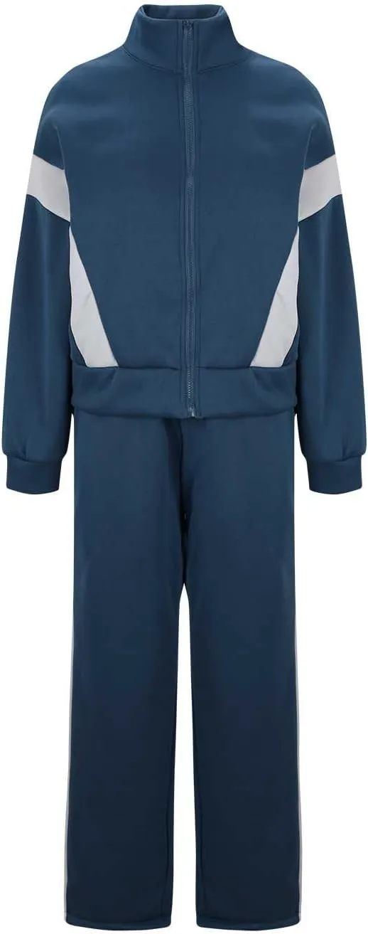 Women's 2 Piece Athleisure Set, Half High Neck Zip Jacket, Wide Leg Elastic High Waisted Pockets Pants Jogging Outfit