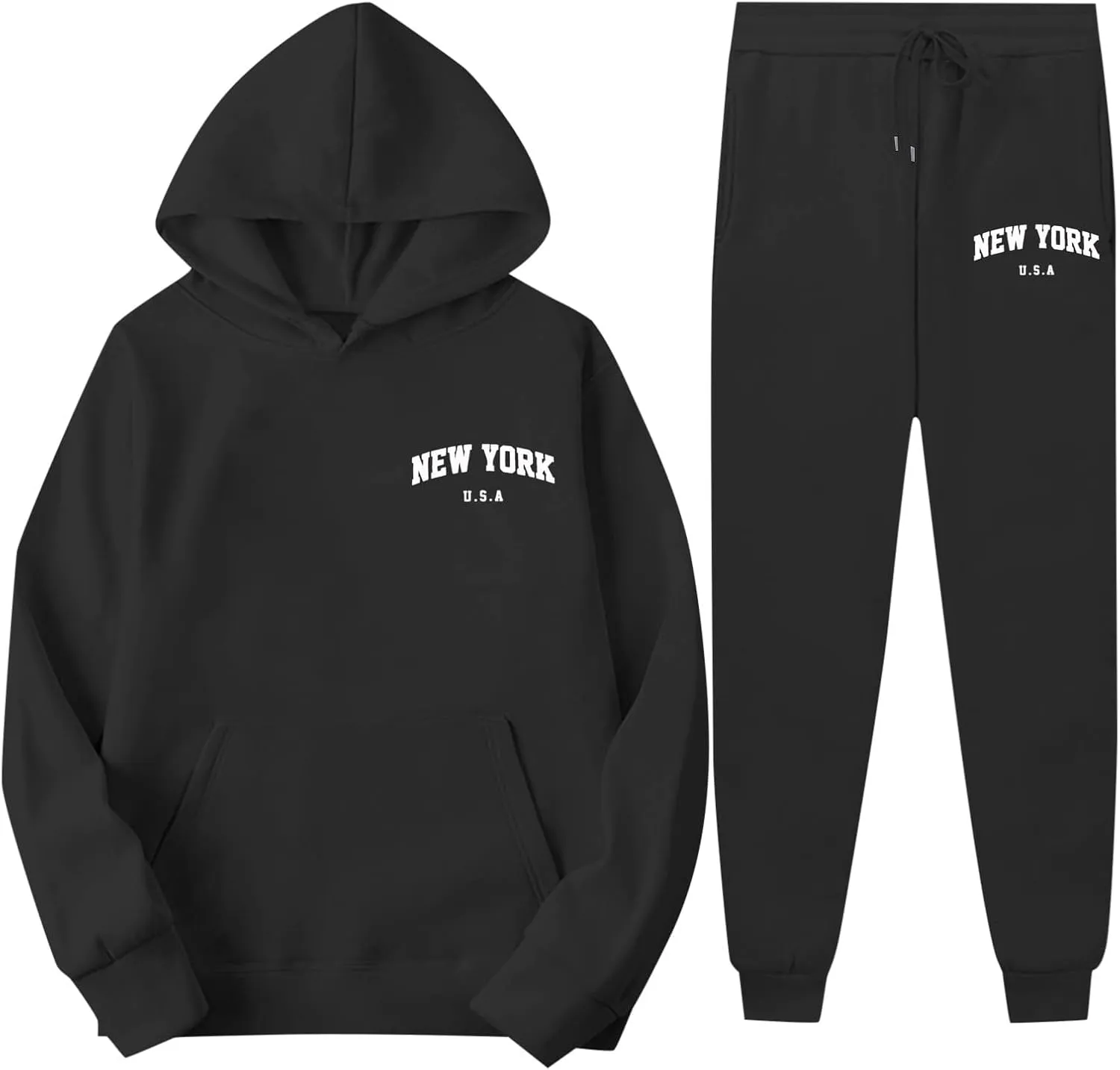 Womens 2 Piece Outfits Lounge Half Zip Hoodie Sweatsuit Sets Oversized Sweatshirt Baggy Fall Fashion Sweatpants 2025