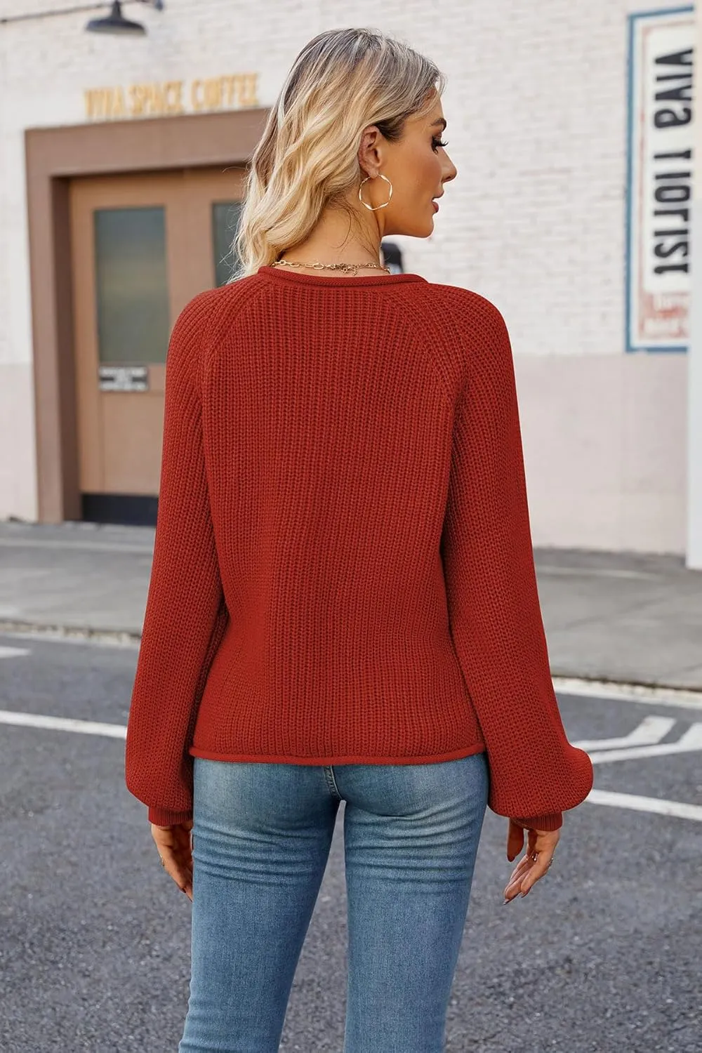 Women's Chunky Cardigan Button Down Open Front Sweater with Pockets Long Sleeve Outerwear Knitted Cardigan