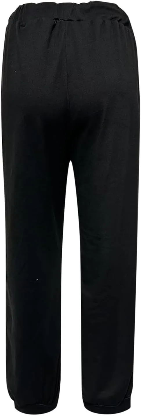 Women's Cinch Bottom Casual Pants Trendy Elastic High Waist Drawtring Summer Pants Lightweight Comfy Loose Trousers