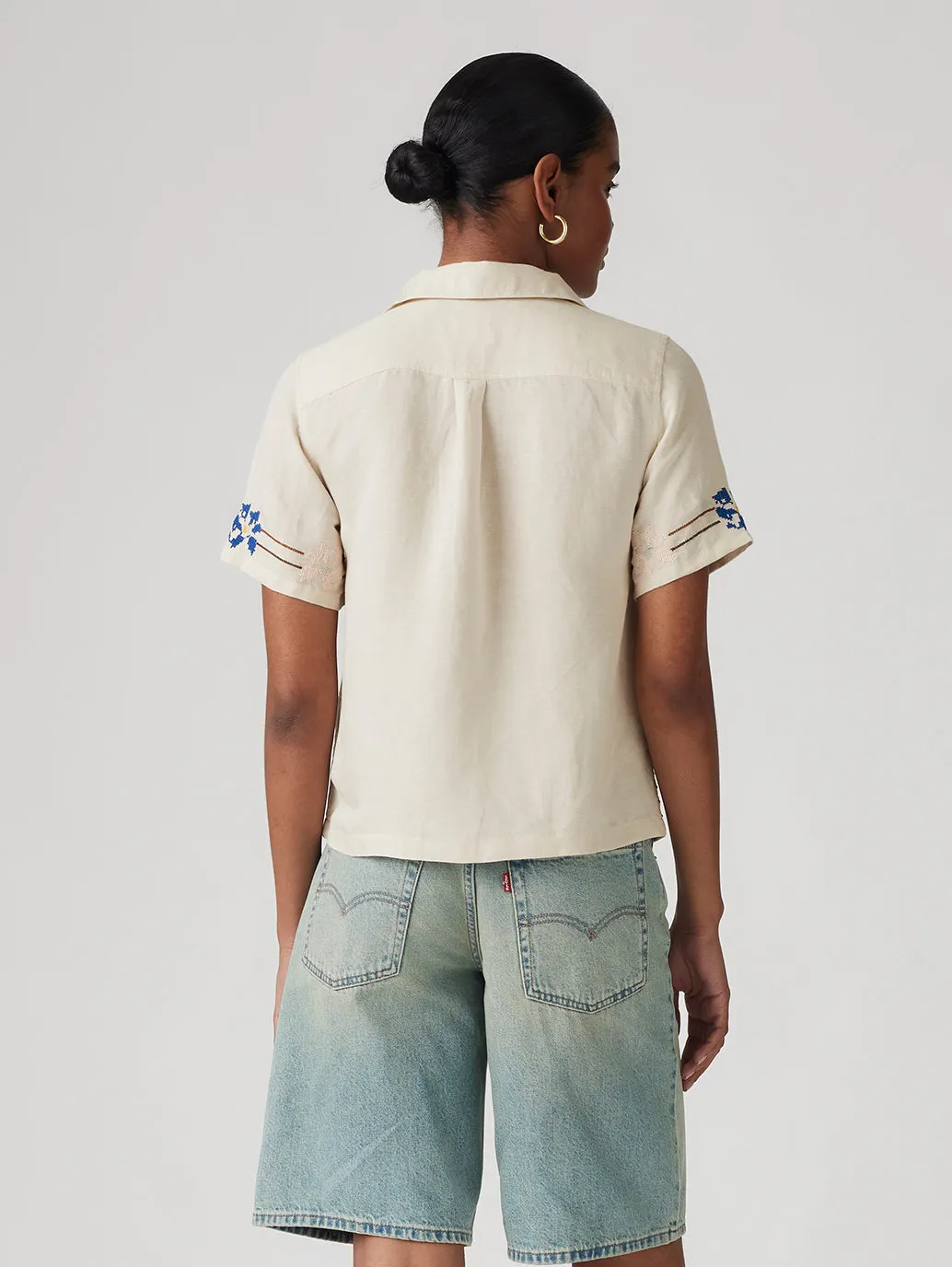Women's Embroidered Camp Shirt