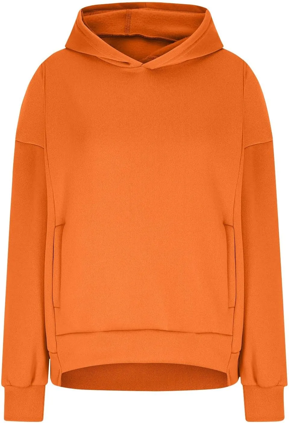 Womens Fleece Y2K Hoodie Baggy Casual Cotton Oversized Sweatshirt Drop Shoulder Lightweight Pullover Tops Winter Coat