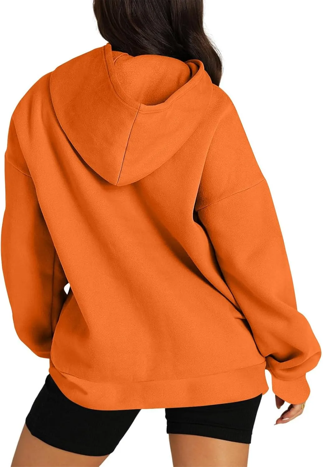 Womens Fleece Y2K Hoodie Baggy Casual Cotton Oversized Sweatshirt Drop Shoulder Lightweight Pullover Tops Winter Coat