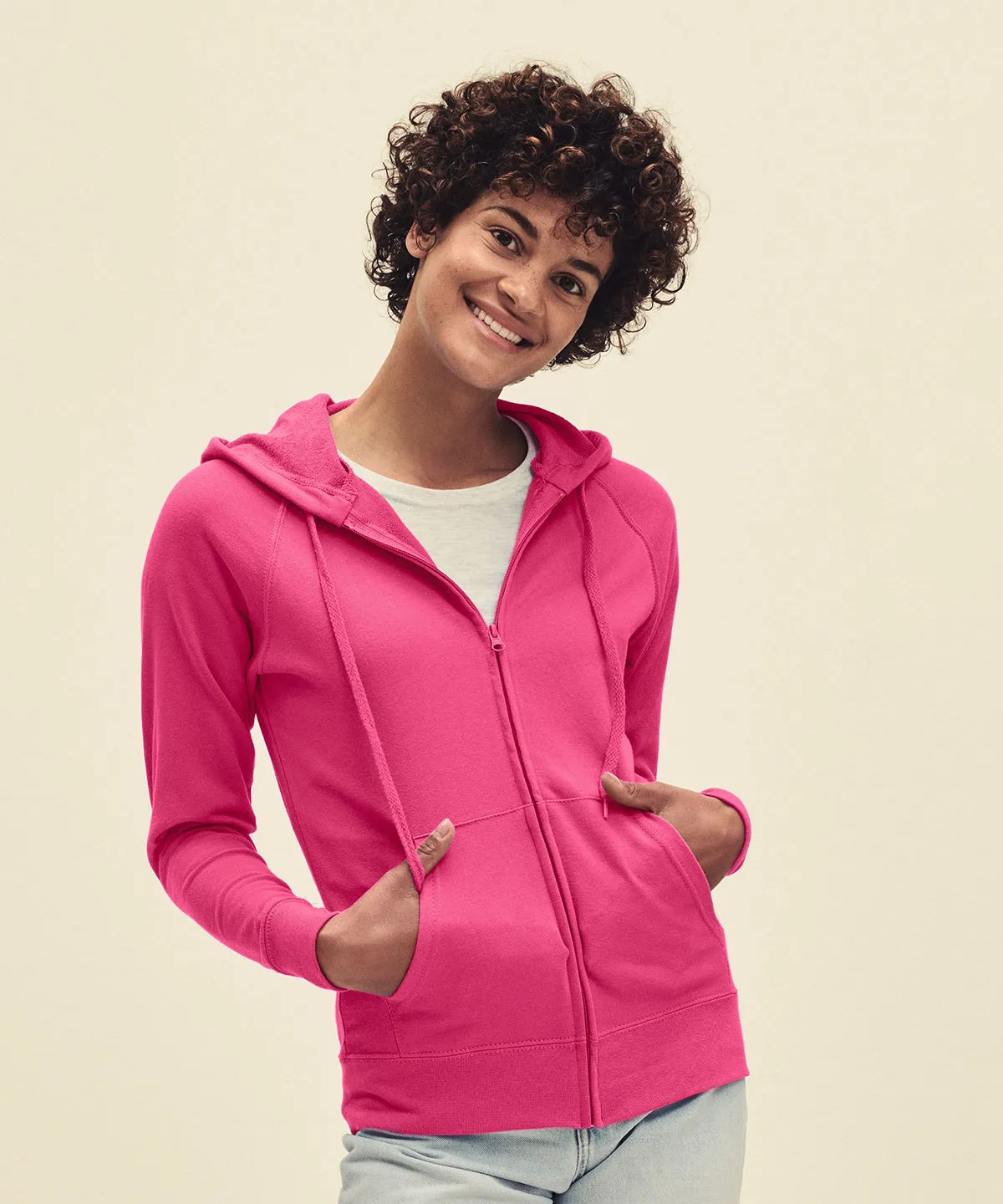 Womens lightweight hooded sweatshirt jacket | Deep Navy