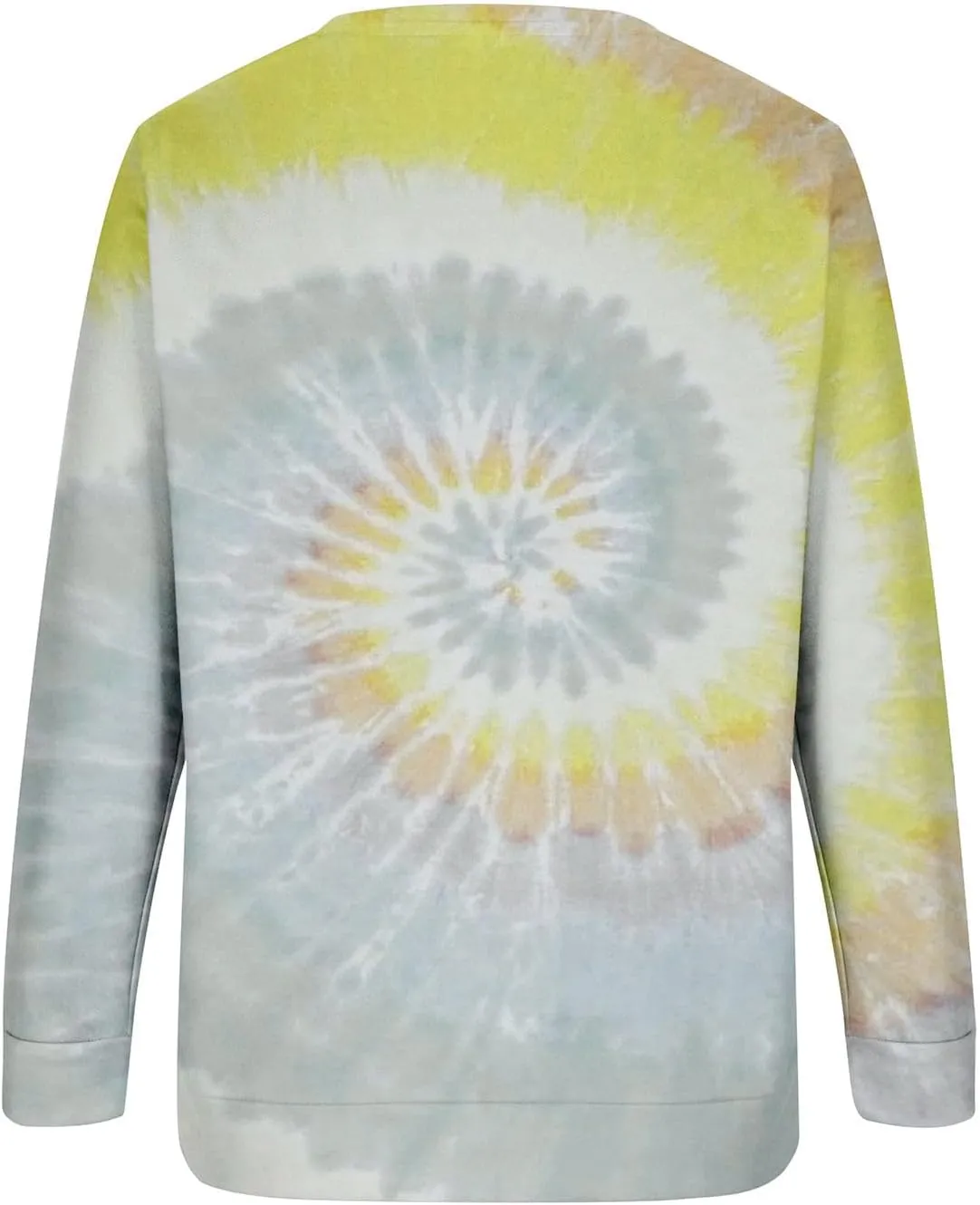 Womens Long Sleeve Crewneck Sweatshirt Trendy 2024 Tie Dye Print Regular Fit Pullover Tops Fall Fashion Sweatshirts