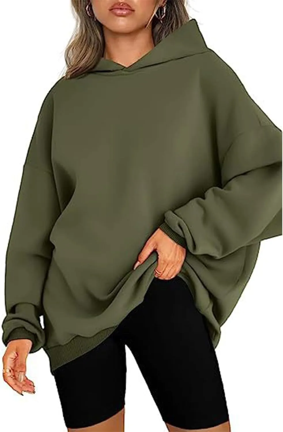 Womens Oversized Hoodies Fleece Sweatshirts 2024 Long Sleeve Pullover Sweaters Clothes with Pockets