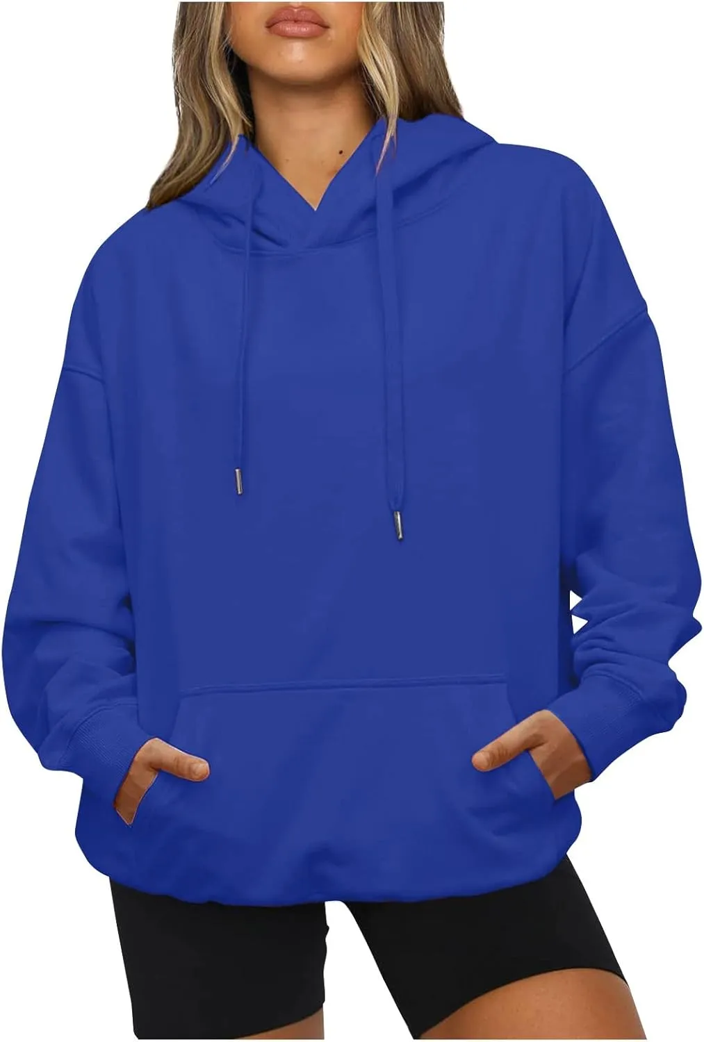Womens Oversized Hoodies Fleece Sweatshirts Long Sleeve Drawstring Sweaters Pullover Fall Winter Clothes with Pocket