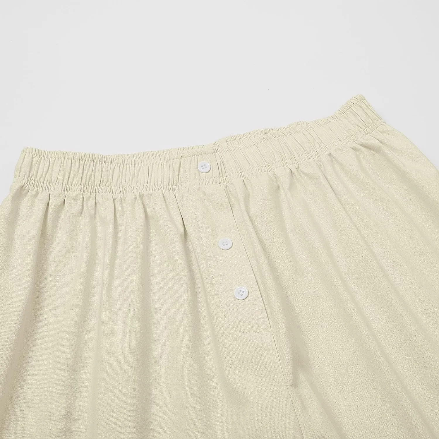 Womens Summer Linen Pants Wide Leg Elastic Waist Button Fly Long Lounge Pants Beach Loose Comfy Palazzo Trousers with Pockets