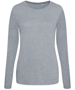 Womens triblend T long sleeve | Heather Grey