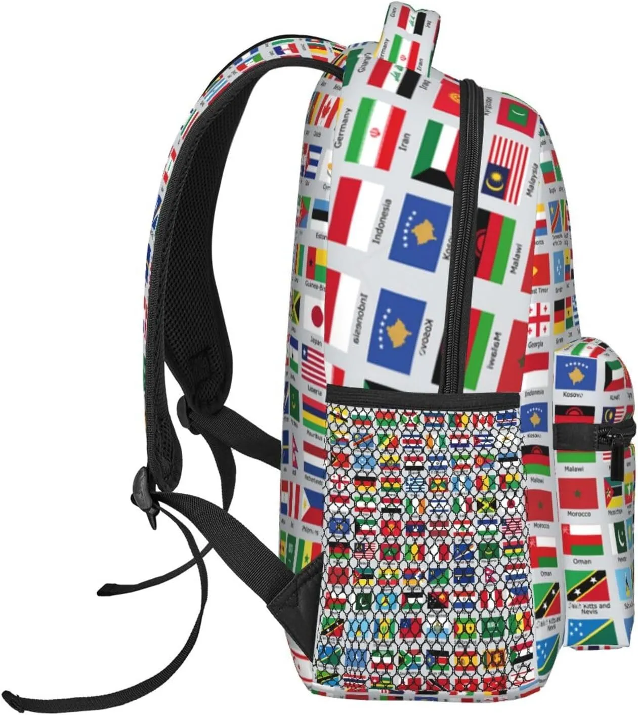 World Flags Backpack Laptop Backpack Sports Travel Shoulder bag Light casual backpack
