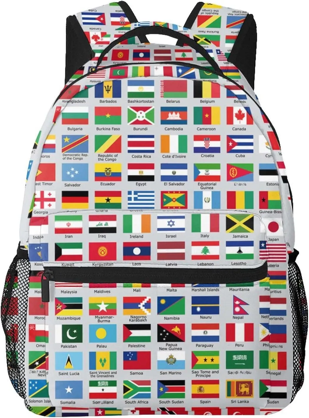World Flags Backpack Laptop Backpack Sports Travel Shoulder bag Light casual backpack
