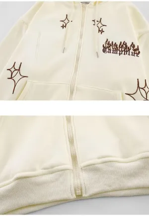 Y2K Zip Up Hoodie Men Trendy Cross Oversized Graphic Hoodies for Women Grunge Y2K Jacket Sweatshirt Goth Clothes