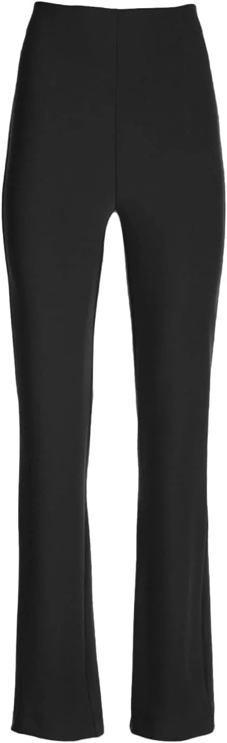 yardsong Dress Pants Women Bootcut Elastic High Waist Pull On Work Slacks Dressy Casual Slim Fit Solid Office Trousers