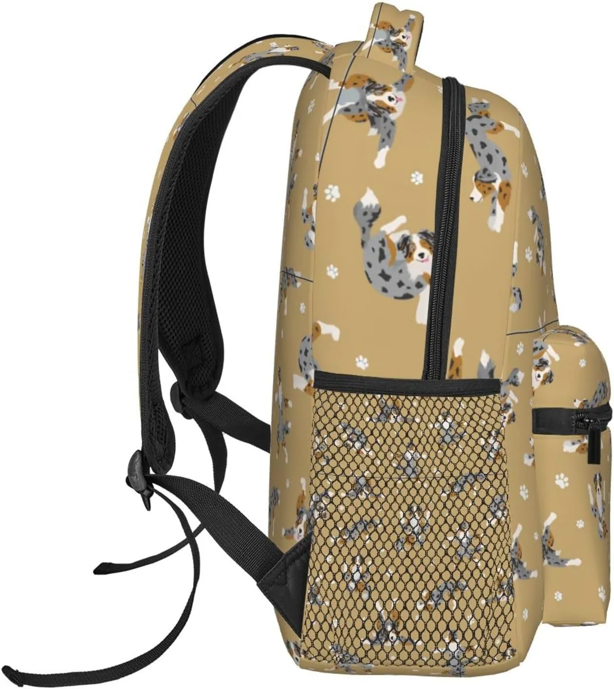 Yoga Dogs Poses And Exercises Australian Shepherd Backpack Laptop Backpack Sports Travel Shoulder bag Light casual backpack