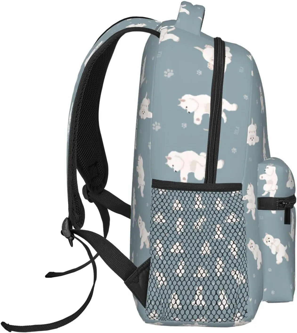 Yoga Westie Dogs Backpack Laptop Backpack Sports Travel Shoulder bag Light casual backpack