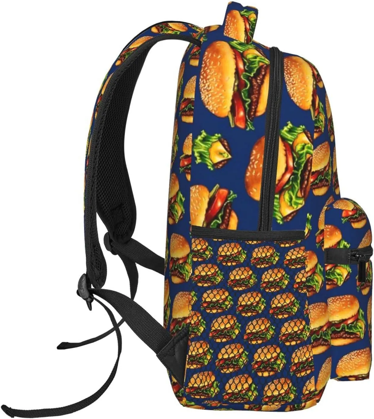 Yummy Burger Backpack Laptop Backpack Sports Travel Shoulder bag Light casual backpack