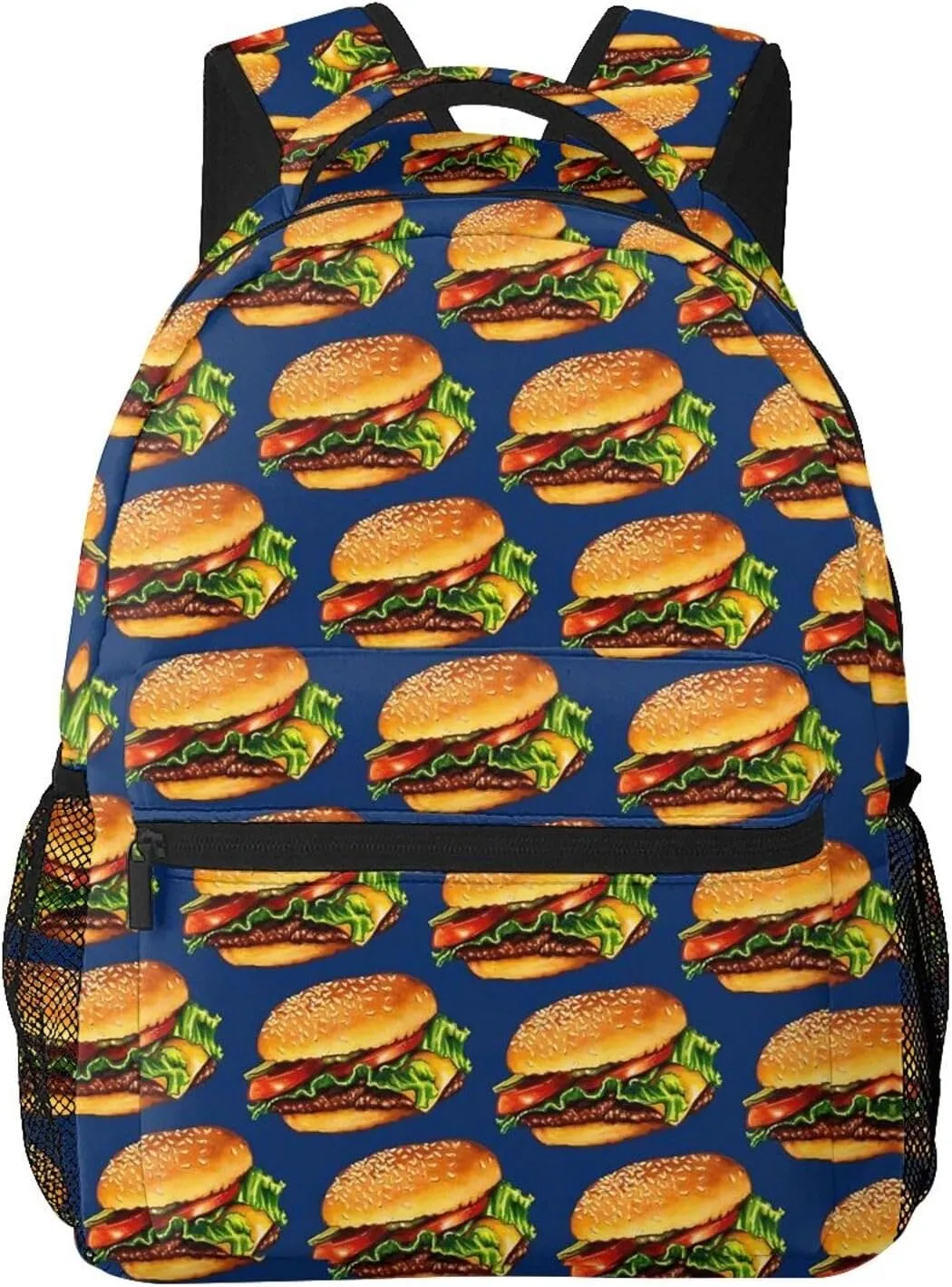 Yummy Burger Backpack Laptop Backpack Sports Travel Shoulder bag Light casual backpack