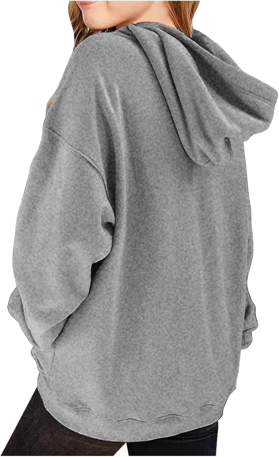 ZDRZK Hoodies for Girls Oversized Casual Fleece Cute Sweatshirts Long Sleeve Pullover Teen Girls Y2K Fall Clothes